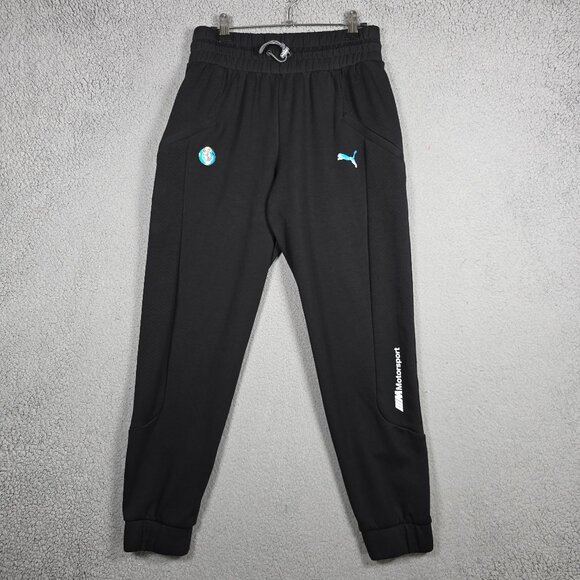 Puma BMW Motorsport Joggers Size Medium Black M Motorsport Heavyweight Racing F1 - Picture 1 of 11